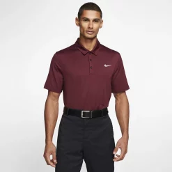Men's Nike Polo -Workout Clothes Sales Store 3820449 Team Maroon White