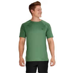 Men's Speedo Logo Swim Tee -Workout Clothes Sales Store 3856600 Dark Ivy