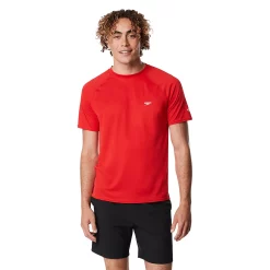 Men's Speedo Logo Swim Tee -Workout Clothes Sales Store 3856600 Speedo Red