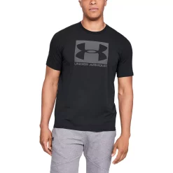 Big & Tall Under Armour Boxed Sportstyle Tee -Workout Clothes Sales Store 3885204 Black Graphite