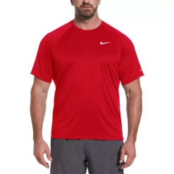 Big & Tall Nike Dri-FIT Essential Hydroguard Swim Tee -Workout Clothes Sales Store 3889049 University Red
