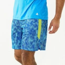 Men's Tek Gear® Printed Dry Tek Short -Workout Clothes Sales Store 3929464 Azure Geo Squares