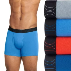 Men's Jockey® ActiveBlend® 4-Pack Boxer Briefs -Workout Clothes Sales Store 4220965 Blue Red Silver Blue