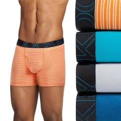 Men's Jockey® ActiveBlend® 4-Pack Boxer Briefs -Workout Clothes Sales Store 4220965 Orange You Glad Stripe