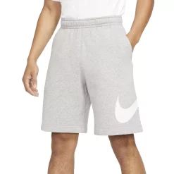 Big & Tall Nike Club Fleece Shorts -Workout Clothes Sales Store 4241871 Dark Gray Heather