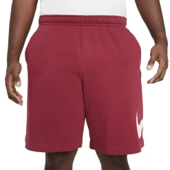 Big & Tall Nike Club Fleece Shorts -Workout Clothes Sales Store 4241871 Pomegranate