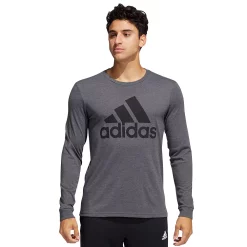 Men's adidas Badge of Sports Graphic Tee -Workout Clothes Sales Store 4244204 Dark Gray Black