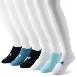 Men's Under Armour Essentials 6-pack No-Show Socks -Workout Clothes Sales Store 4247575 Blue Black Lime