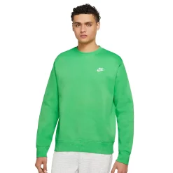 Big & Tall Nike Club Sweatshirt -Workout Clothes Sales Store 4248618 Light Green Spark