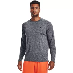 Men's Under Armour Tech Long Sleeve Tee -Workout Clothes Sales Store 4257996 Pitch Gray