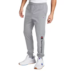Men's Champion® Classic Jersey Graphic Joggers -Workout Clothes Sales Store 4266377 Oxford Gra