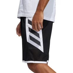 Men's adidas Pro Madness Basketball Shorts 17 Men's adidas Pro Madness Basketball Shorts -Workout Clothes Sales Store 4303925 Black White Gray