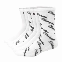 Men's Champion® 6-pack Basic Performance Crew Socks -Workout Clothes Sales Store 4304444 White Script