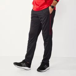 Men's Tek Gear® Tricot Pants -Workout Clothes Sales Store 4341799 Mineral Black Red