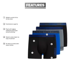 Men's adidas 4-pack Core Stretch Cotton Trunks 18 Men's adidas 4-pack Core Stretch Cotton Trunks -Workout Clothes Sales Store 4435432 ALT8
