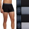 Men's adidas 4-pack Core Stretch Cotton Trunks -Workout Clothes Sales Store 4435432 Black Onix Gray