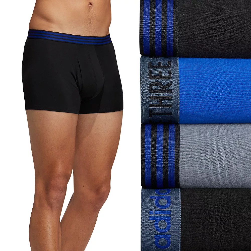 Men's adidas 4-pack Core Stretch Cotton Trunks 4 Men's adidas 4-pack Core Stretch Cotton Trunks - Image 2