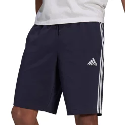 Men's adidas 3-Stripe Jersey Shorts -Workout Clothes Sales Store 4485657 Legend Ink White