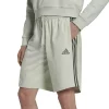 Men's adidas 3-Stripe Jersey Shorts -Workout Clothes Sales Store 4485657 Linen Green White