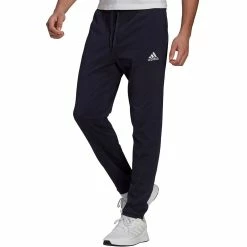Men's adidas Single Jersey Tapered Pants -Workout Clothes Sales Store 4486800 Legend Ink