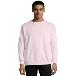 Men's Hanes® EcoSmart Fleece Sweatshirt -Workout Clothes Sales Store 4489044 Pale Pink