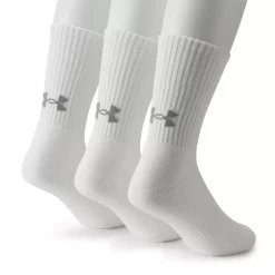 Men's Under Armour 3-pack Crew Training Socks -Workout Clothes Sales Store 4497730 White