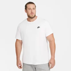 Big & Tall Nike Club Tee -Workout Clothes Sales Store 4498436 White Black