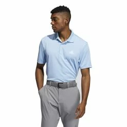 Men's adidas Primegreen Performance Golf Polo -Workout Clothes Sales Store 4502340 Clear Sky