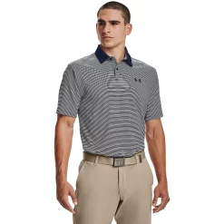 Men's Under Armour Striped Classic-Fit Performance Golf Polo -Workout Clothes Sales Store 4526407 Academy