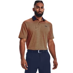 Men's Under Armour Striped Classic-Fit Performance Golf Polo -Workout Clothes Sales Store 4526407 Sunset Boulevard