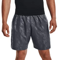 Big & Tall Under Armour Emboss Woven Shorts -Workout Clothes Sales Store 4530643 Pitch Gray