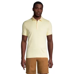 Big & Tall Lands' End Tailored-Fit Super Soft Supima Polo -Workout Clothes Sales Store 4561622 Golden Candle Light
