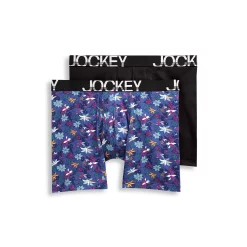 Men's Jockey® 2-Pack Active Stretch Long-Leg Boxer Briefs -Workout Clothes Sales Store 4594451 ALT3