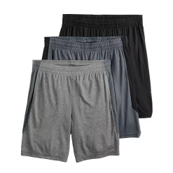 Big & Tall Tek Gear® 3-Pack Dry Tek Shorts -Workout Clothes Sales Store 4808590 Black Hawk Gray
