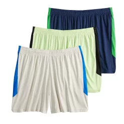 Big & Tall Tek Gear® 3-Pack Dry Tek Shorts -Workout Clothes Sales Store 4808590 Green Navy Sahara Wind