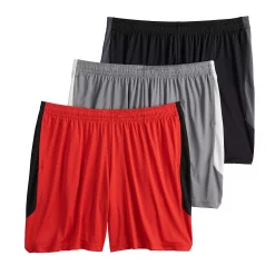 Big & Tall Tek Gear® 3-Pack Dry Tek Shorts -Workout Clothes Sales Store 4808590 Red Black Grey