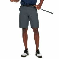Men's Tek Gear® Solid Flat-Front Performance Golf Shorts -Workout Clothes Sales Store 4826633 Hawk Gray