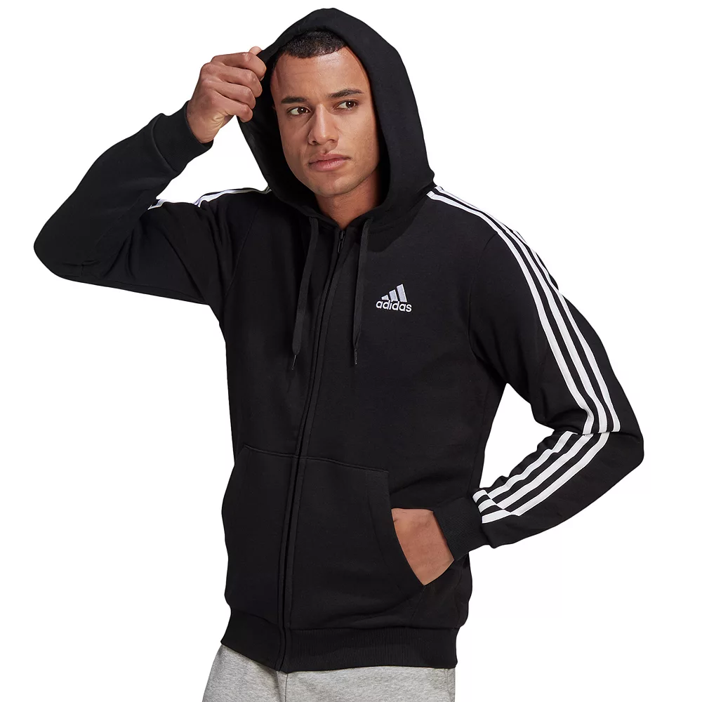 Men's adidas Essential Full-Zip Fleece Hoodie 6 Men's adidas Essential Full-Zip Fleece Hoodie - Image 4