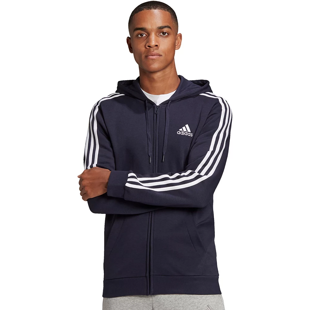 Men's adidas Essential Full-Zip Fleece Hoodie 7 Men's adidas Essential Full-Zip Fleece Hoodie - Image 5