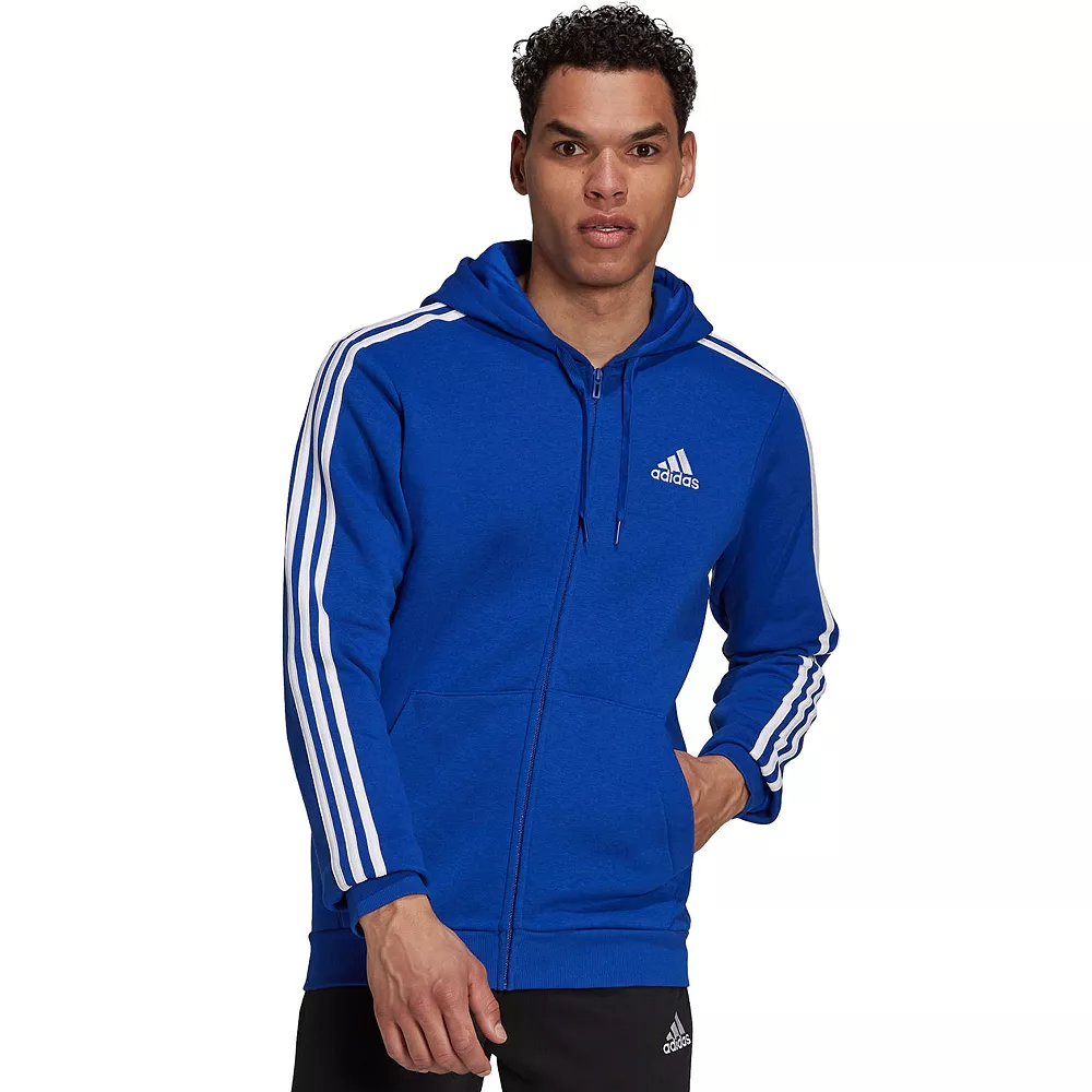 Men's adidas Essential Full-Zip Fleece Hoodie 8 Men's adidas Essential Full-Zip Fleece Hoodie - Image 6
