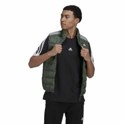 Men's adidas Essential Down Vest 14 Men's adidas Essential Down Vest -Workout Clothes Sales Store 4883745 Green Oxide