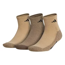 Men's adidas 3-pack Cushioned Quarter Socks 16 Men's adidas 3-pack Cushioned Quarter Socks -Workout Clothes Sales Store 4888447 Beige Cargo Black