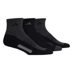 Men's adidas 3-pack Cushioned Quarter Socks 14 Men's adidas 3-pack Cushioned Quarter Socks -Workout Clothes Sales Store 4888447 Black Onix Gray