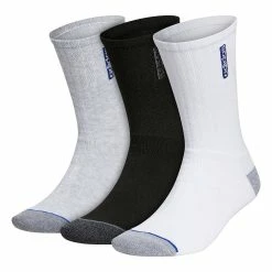 Men's adidas 3-pack Classic Cushioned Crew Socks -Workout Clothes Sales Store 4888536 White Royal Blue