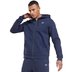 Men's Reebok Identity Fleece Hoodie -Workout Clothes Sales Store 4889600 Vector Navy