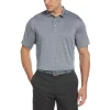 Men's Grand Slam Heather Windowpane Polo -Workout Clothes Sales Store 4915777 Tradewinds Heather