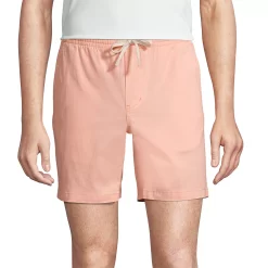 Men's Lands' End Comfort-First Classic-Fit 7-inch Knockabout Deck Shorts -Workout Clothes Sales Store 4922078 Crisp Peach
