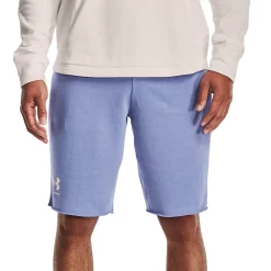 Men's Under Armour Rival French-Terry Shorts -Workout Clothes Sales Store 4931846 Washed Blue