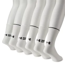 Men's Under Armour 6-pack Essential Lite Crew Socks 11 Men's Under Armour 6-pack Essential Lite Crew Socks -Workout Clothes Sales Store 4940700 White