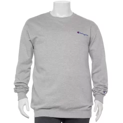 Big & Tall Champion® Script Crew Sweatshirt -Workout Clothes Sales Store 4950706 Heather